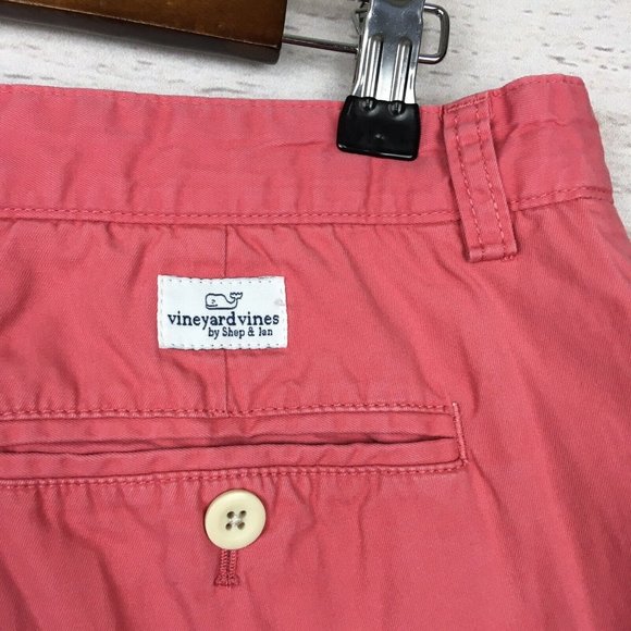 Vineyard Vines Mens Shorts 32 Pink Club Flat Front 100% Cotton Preppy Summer - Picture 4 of 11